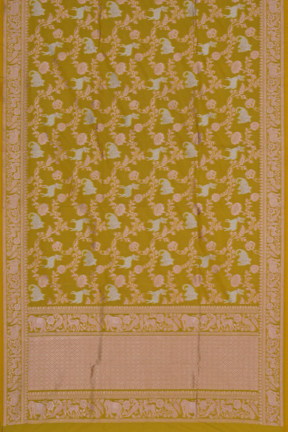 Image of Banarasi Silk Green Dupatta