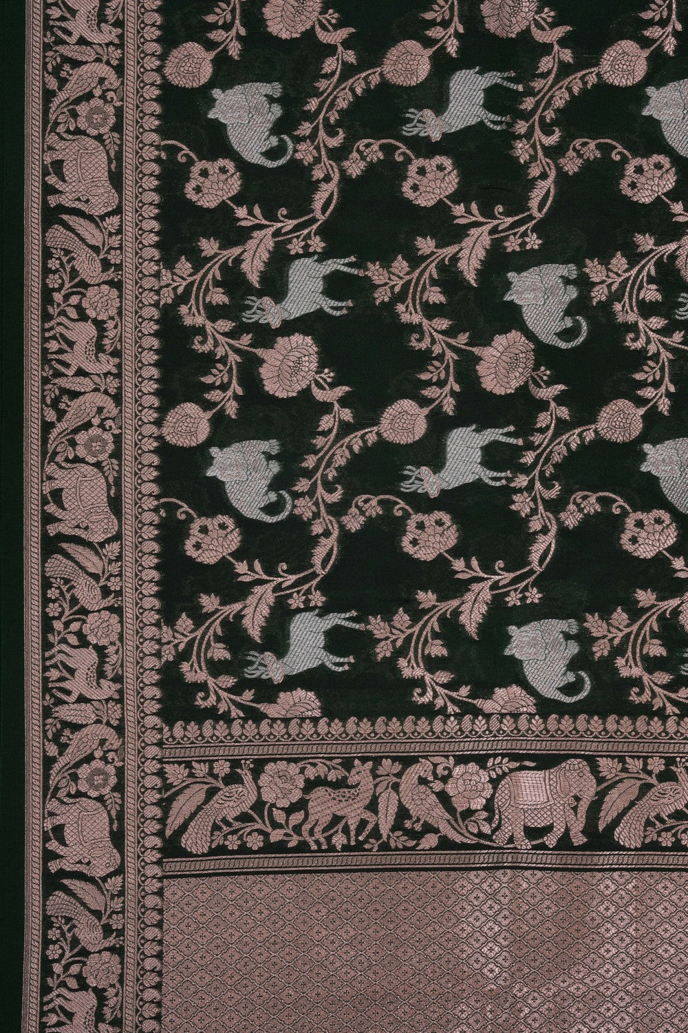 Image of Banarasi Silk Green Dupatta