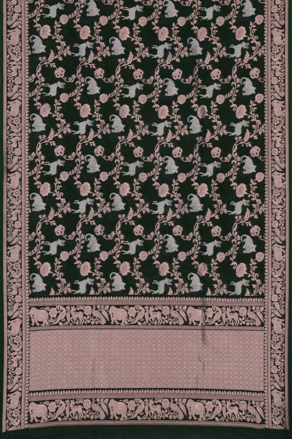 Image of Banarasi Silk Green Dupatta