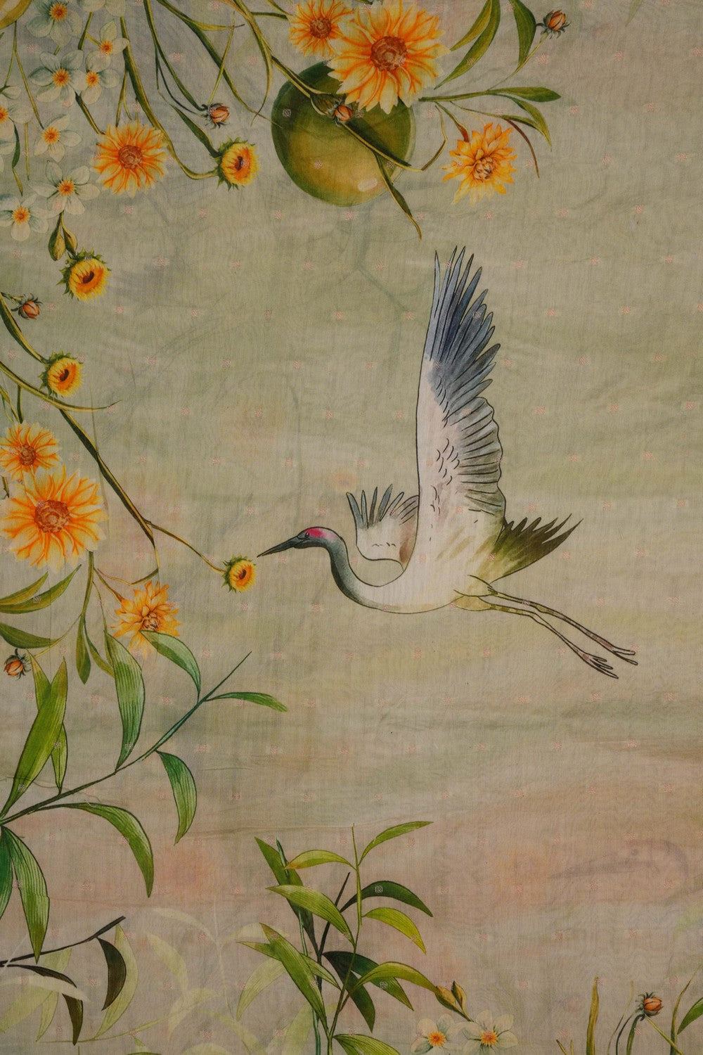 Image of Banarasi Chanderi Pastel Green Dupatta