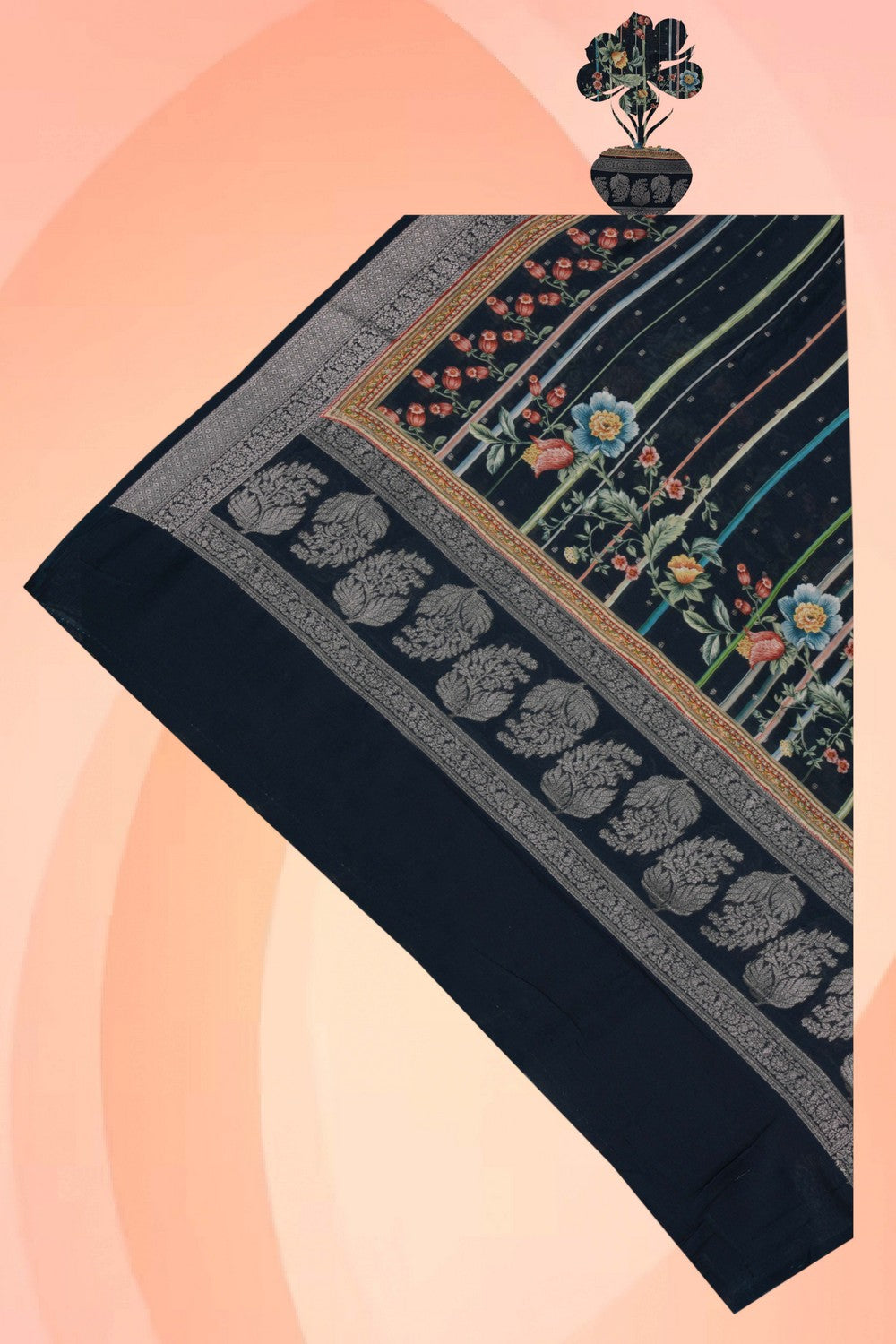 Image of Banarasi Chanderi Bottle Green Dupatta