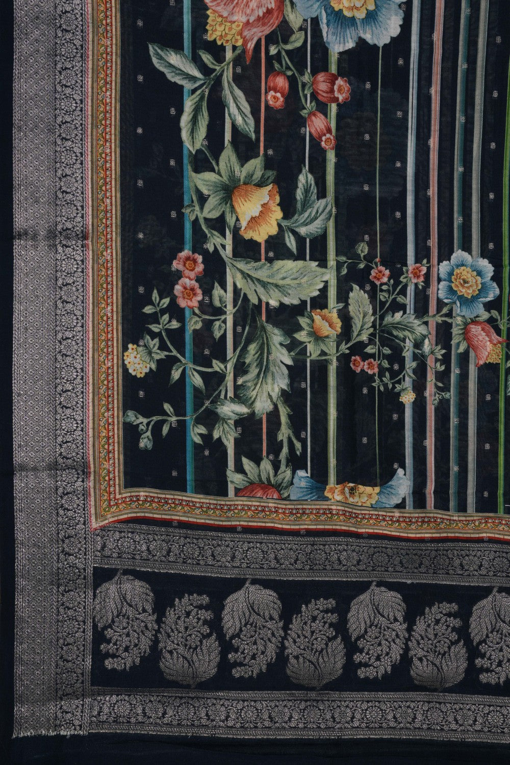 Image of Banarasi Chanderi Bottle Green Dupatta