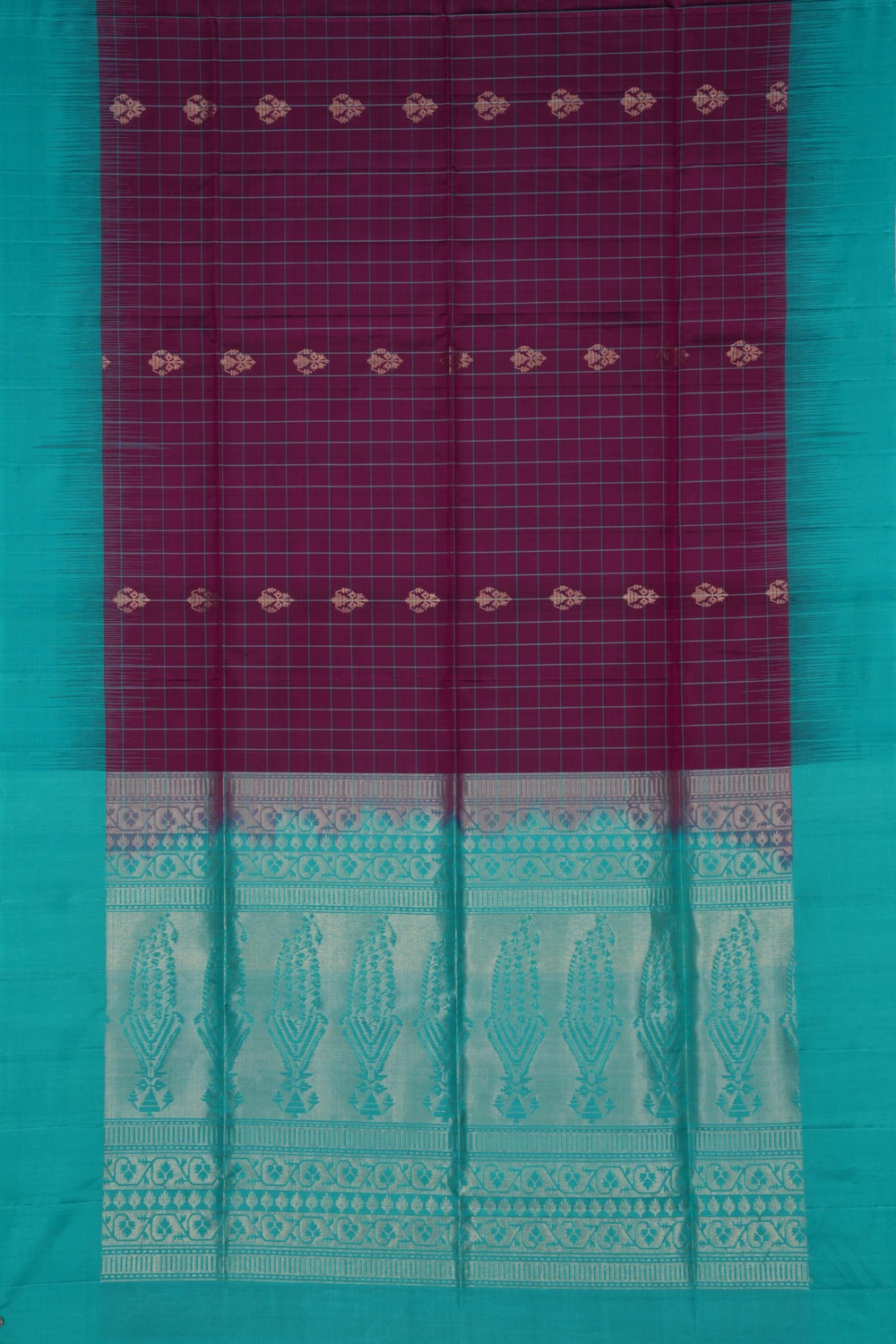 South Silk Kattam Purple Saree