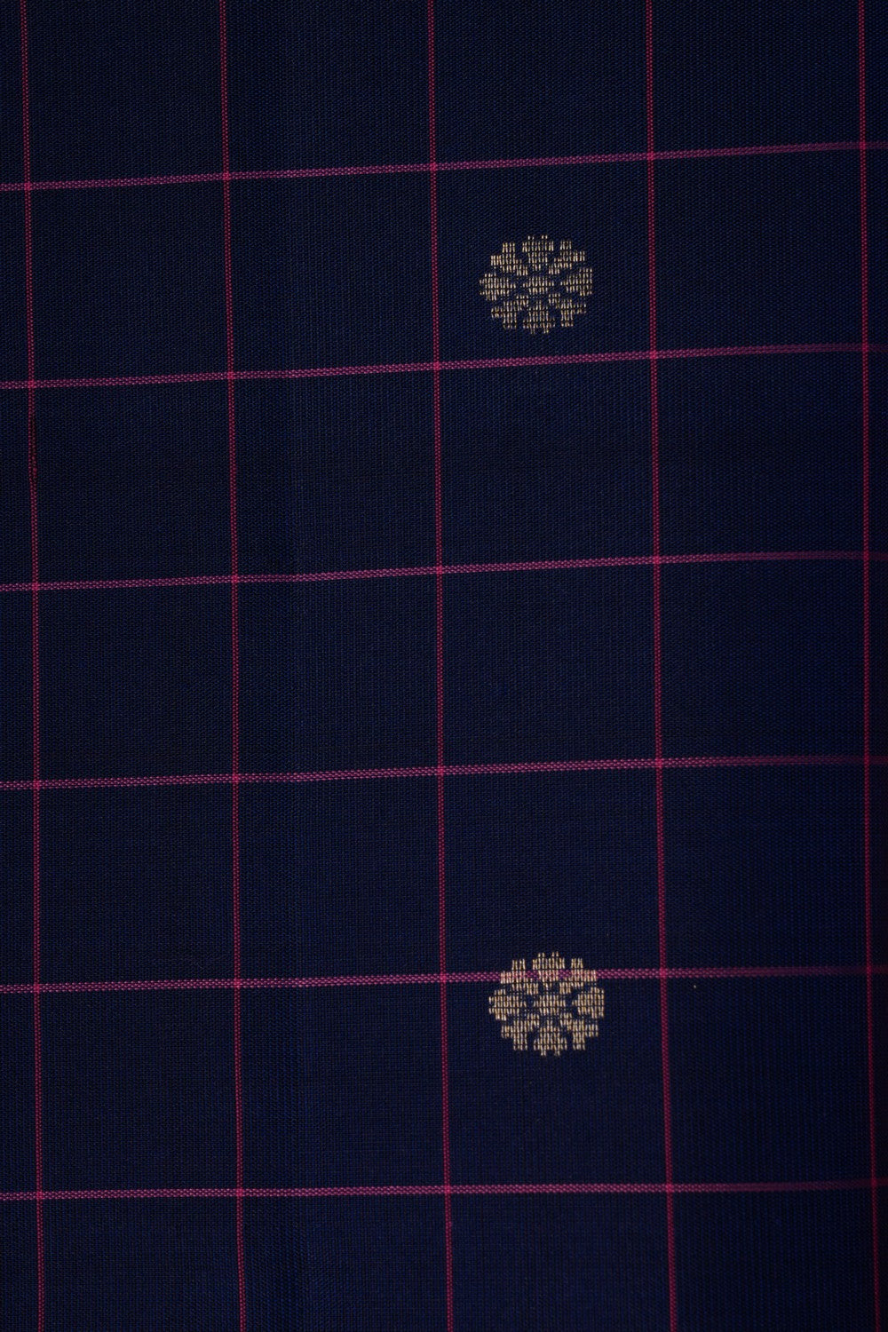 South Silk Kattam Navy Blue Saree