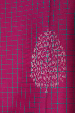 Image of South Silk Kattam Pink Saree