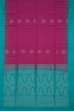 Image of South Silk Kattam Pink Saree
