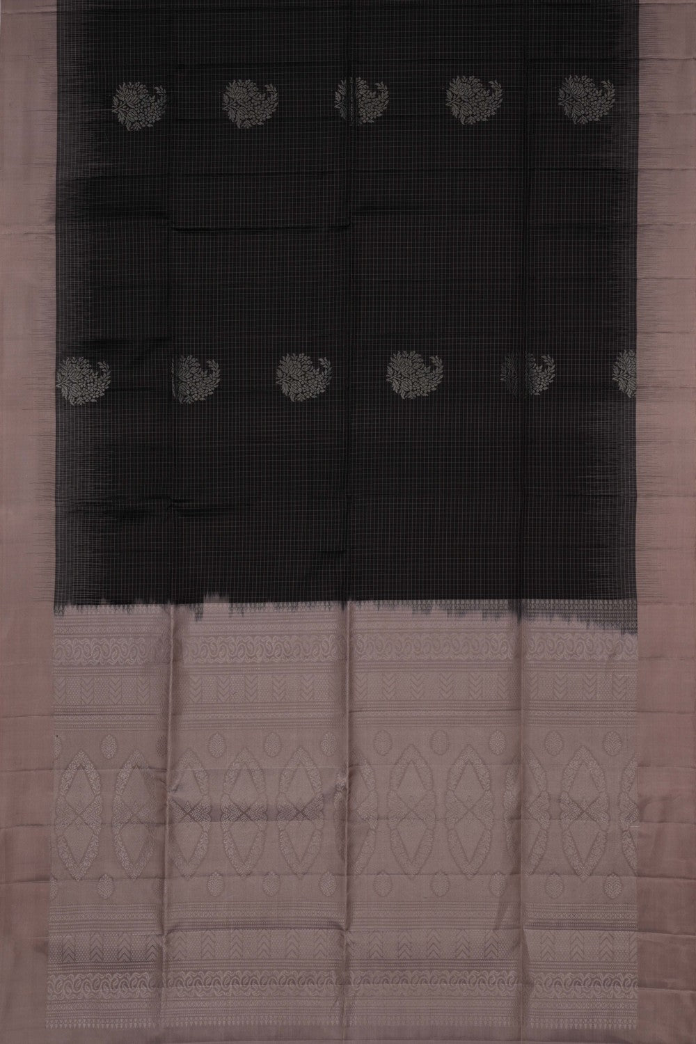 South Silk Kattam Black Saree