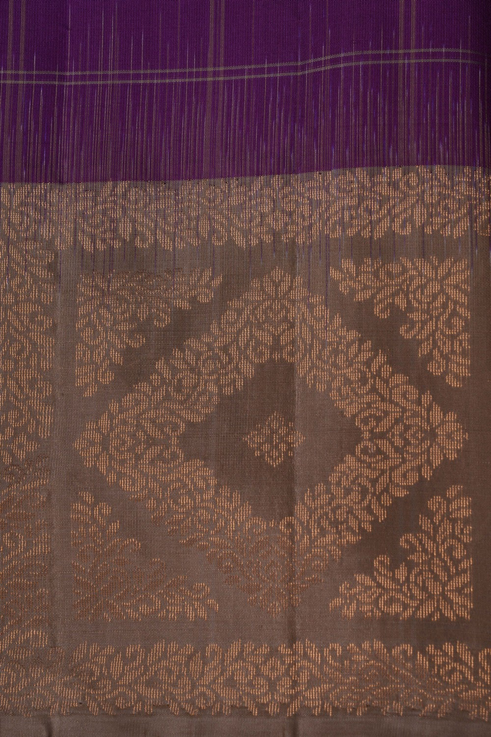 Image of South Silk Kattam Purple Saree