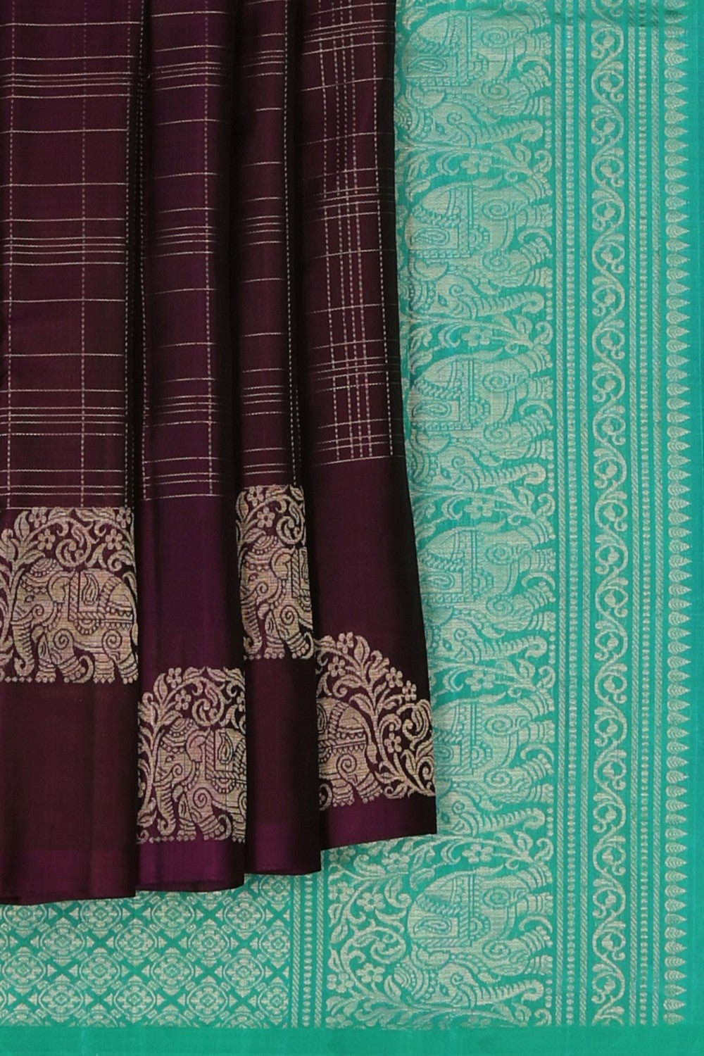South Silk Purple Saree
