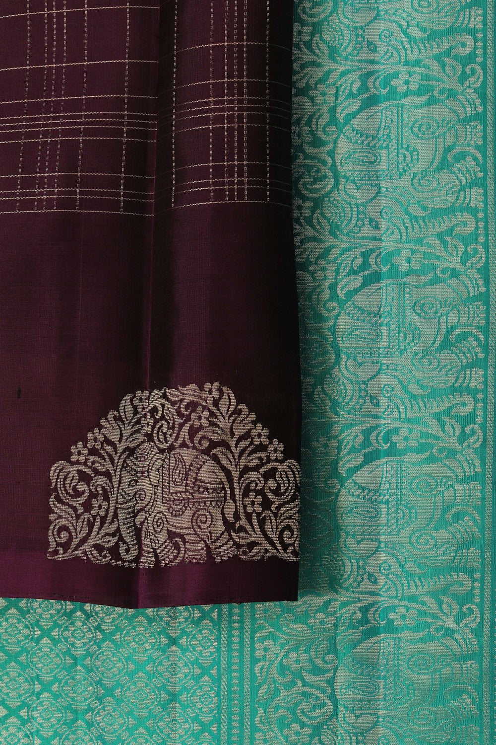 South Silk Purple Saree