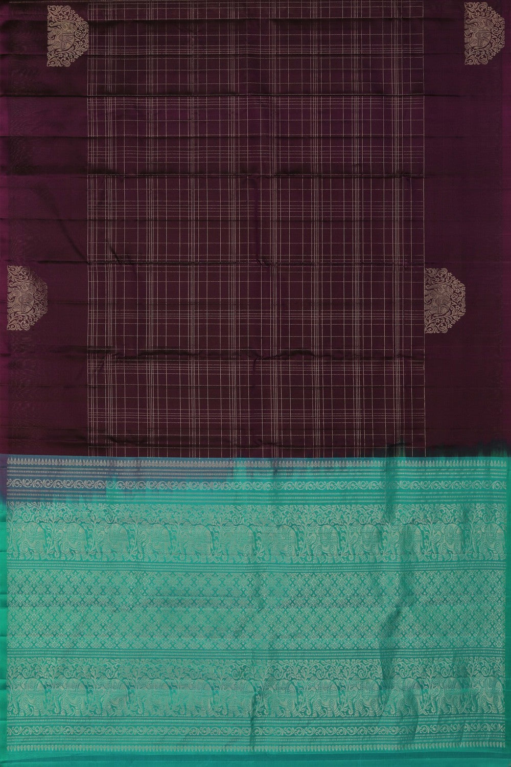 South Silk Purple Saree