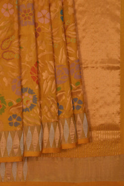 Image of Uppada Jamdani Mustard Saree