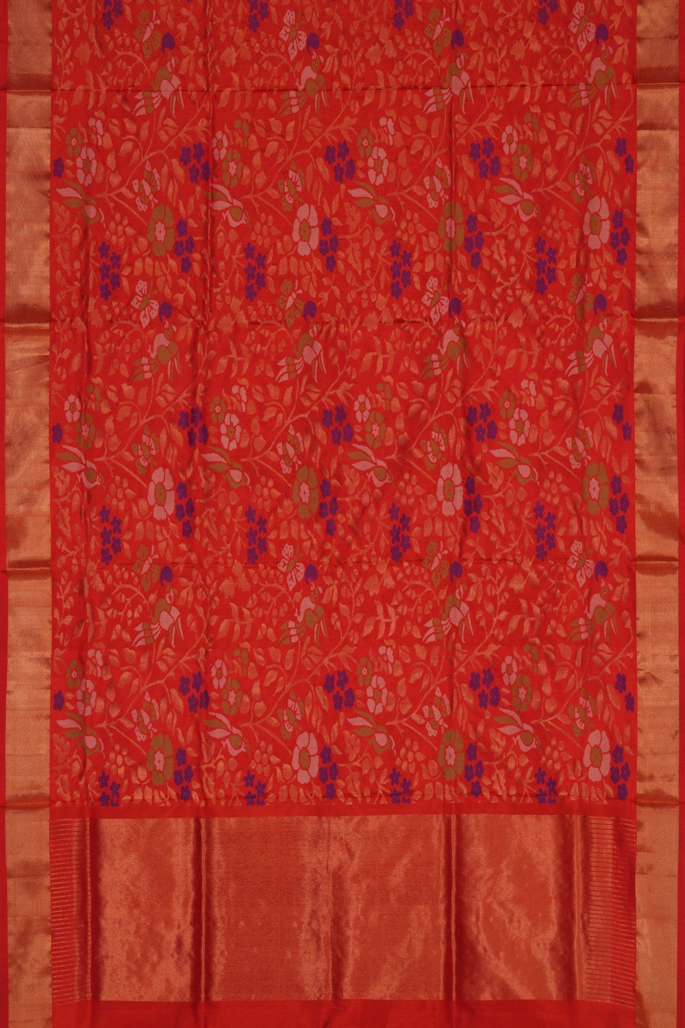 Image of Uppada Jamdani Red Saree