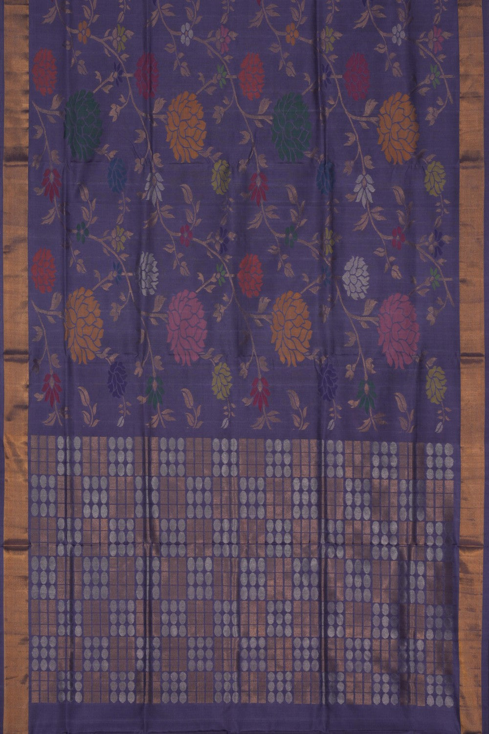Uppada Jamdani Grey Saree