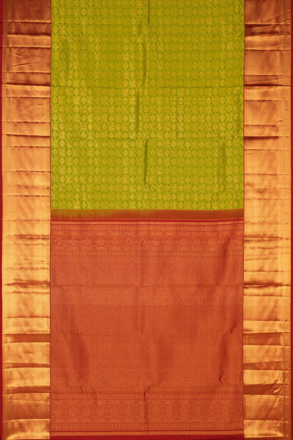 Kanchipattu Brocade Green Saree
