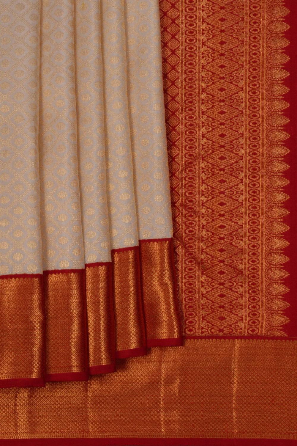 Image of Kanchipattu An Ethereal Pearl-White Saree