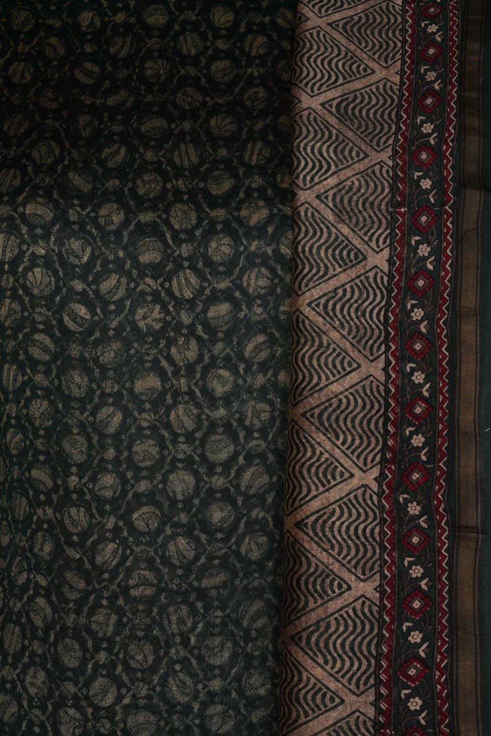 Image of Unstitched Suit Set Chanderi Fabric (3 Pcs Set)