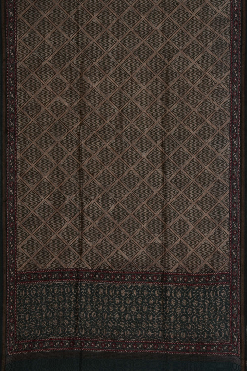 Image of Unstitched Suit Set Chanderi Fabric (3 Pcs Set)