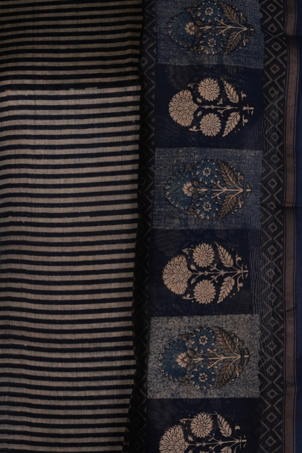 Image of Unstitched Suit Set Chanderi Fabric (3 Pcs Set)