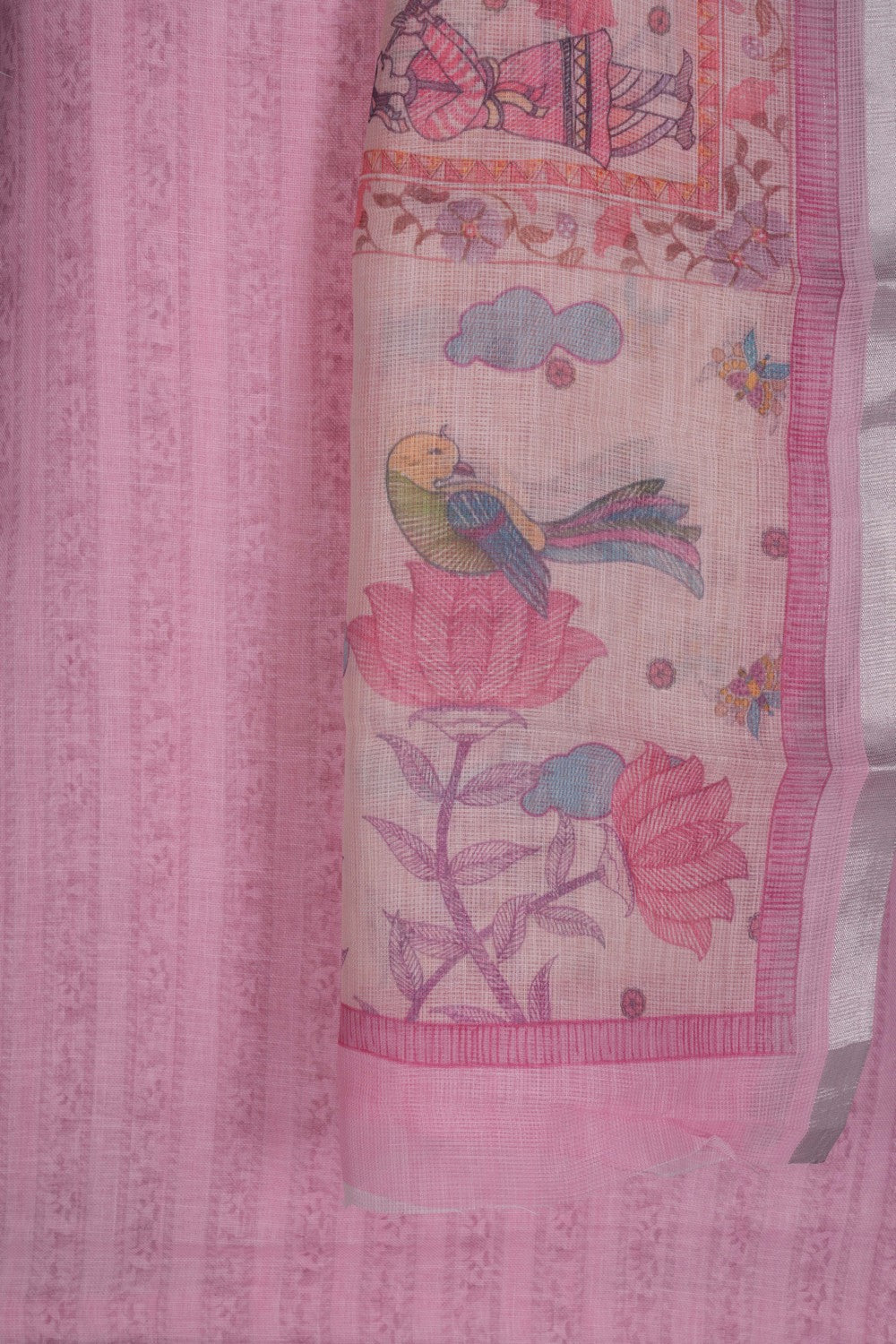 Image of Unstitched Suit Set Linen Fabric (3 Pcs Set)