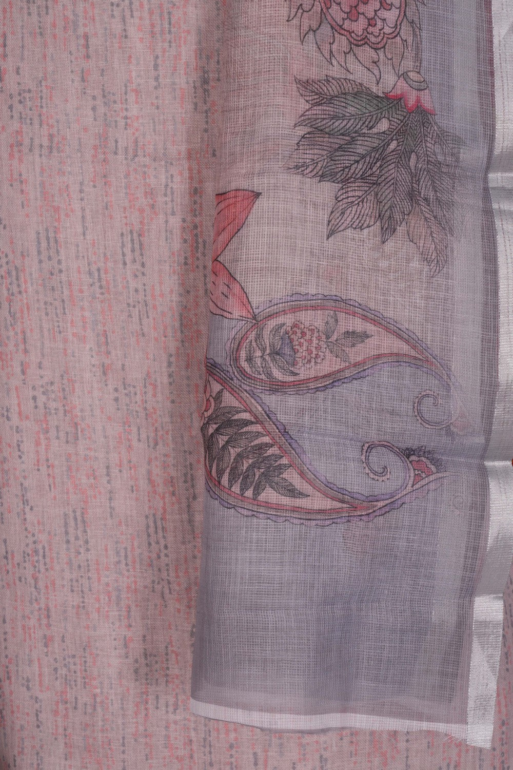 Image of Unstitched Suit Set Linen Fabric (3 Pcs Set)