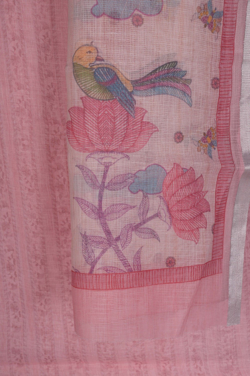 Image of Unstitched Suit Set Linen Fabric (3 Pcs Set)