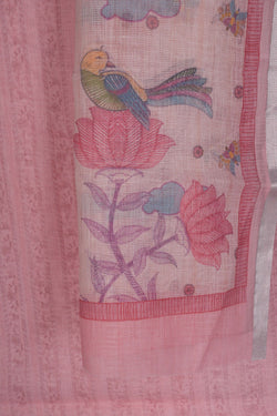 Image of Unstitched Suit Set Linen Fabric (3 Pcs Set)