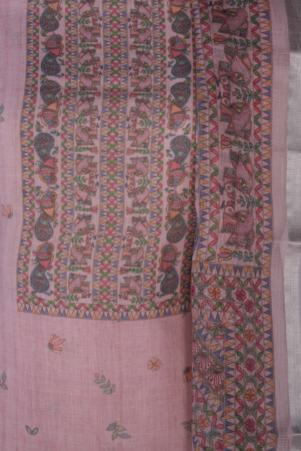 Image of Unstitched Suit Set Linen Fabric (3 Pcs Set)