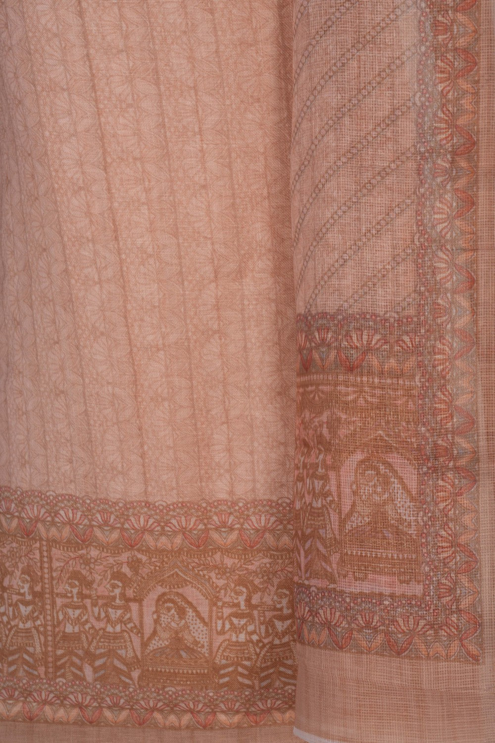 Image of Unstitched Suit Set Linen Fabric (3 Pcs Set)