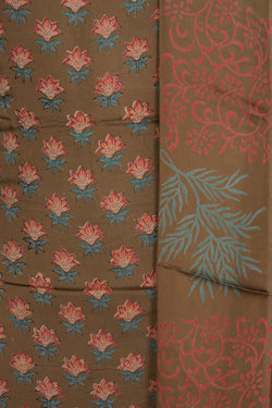 Image of Unstitched Suit Set Satin Silk Fabric (3 Pcs Set)