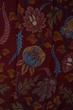 Image of Kalamkari Maroon Saree