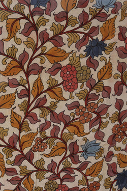 Image of Kalamkari Cream Saree