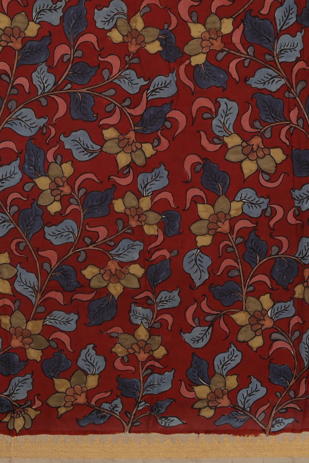 Image of Kalamkari White Saree