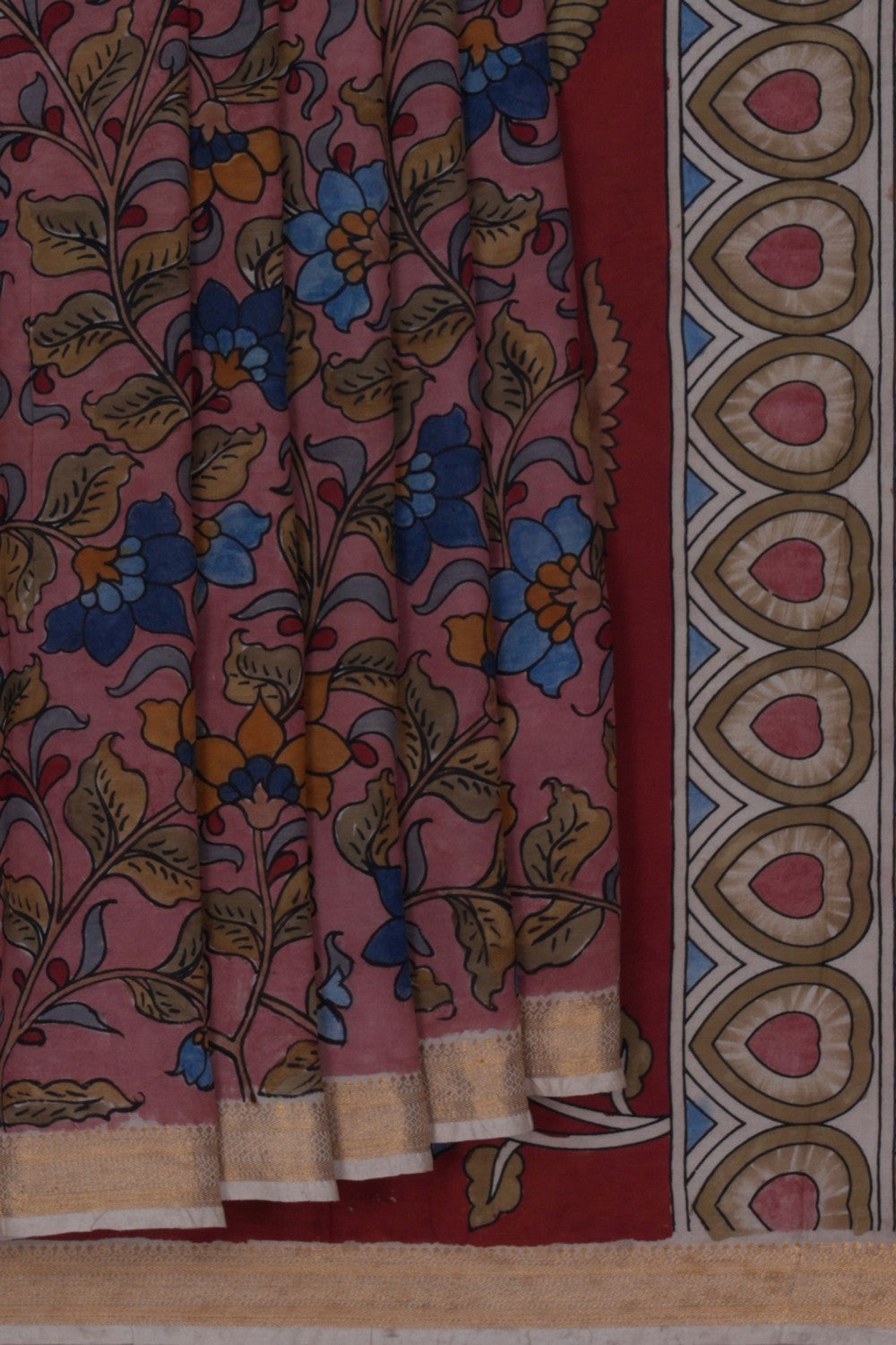 Image of Kalamkari Pink Saree