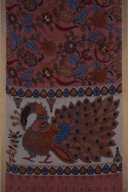 Image of Kalamkari Maroon Saree