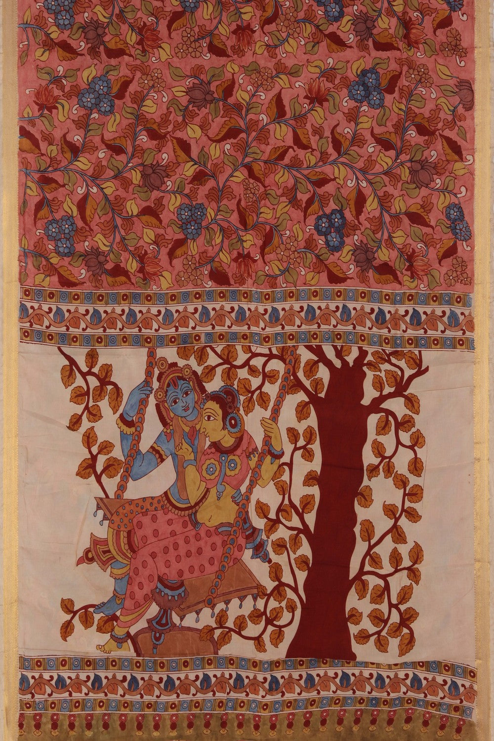 Image of Kalamkari Pink Saree
