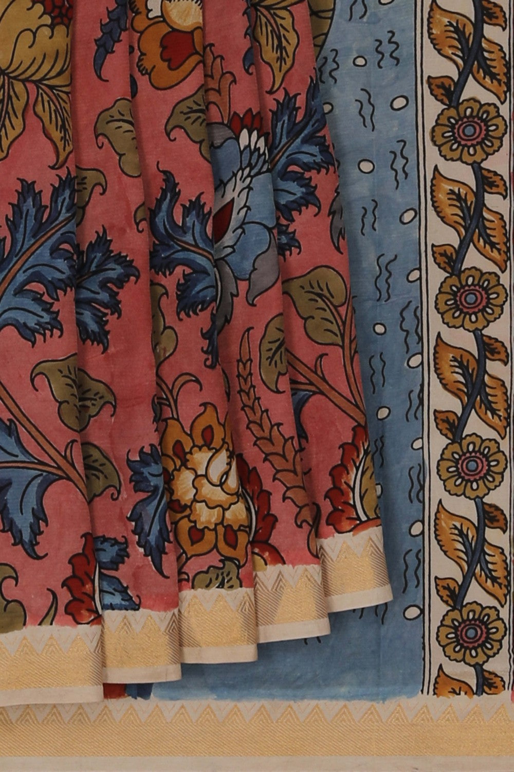 Image of Kalamkari Pink Saree