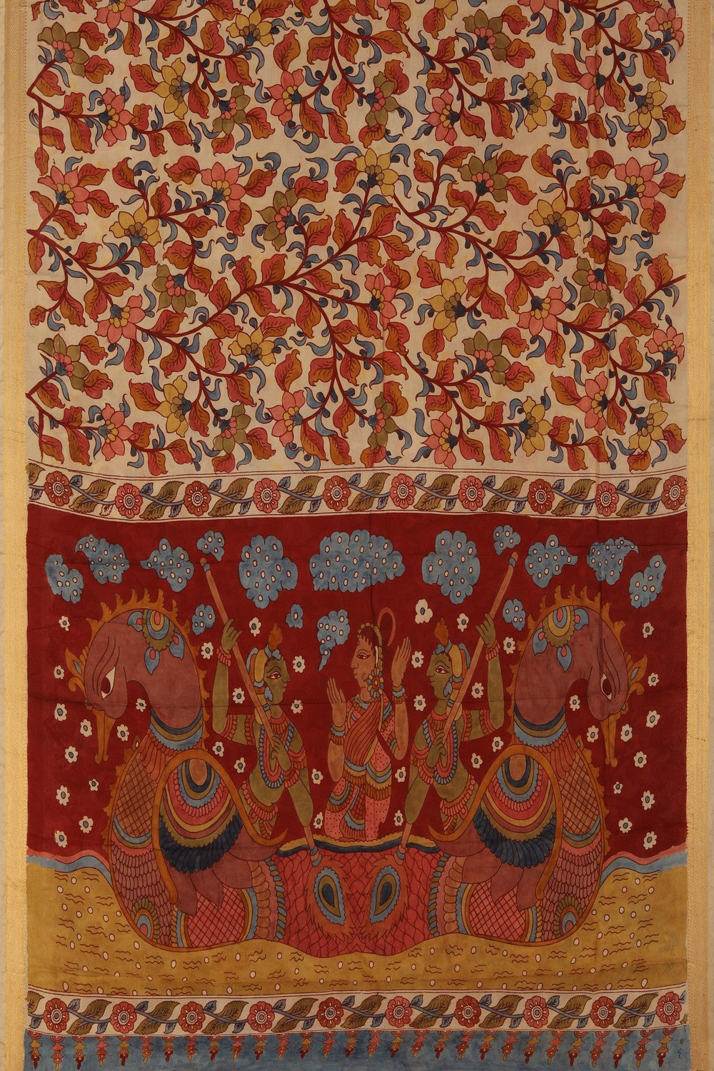 Kalamkari cream Saree
