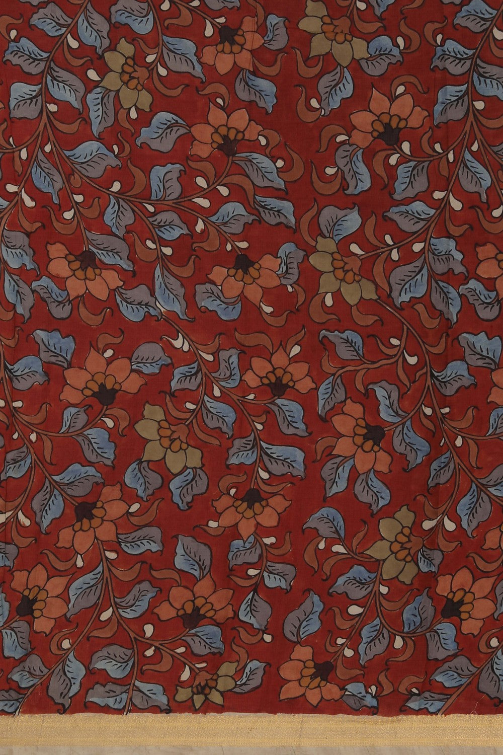 Image of Kalamkari Cream Saree