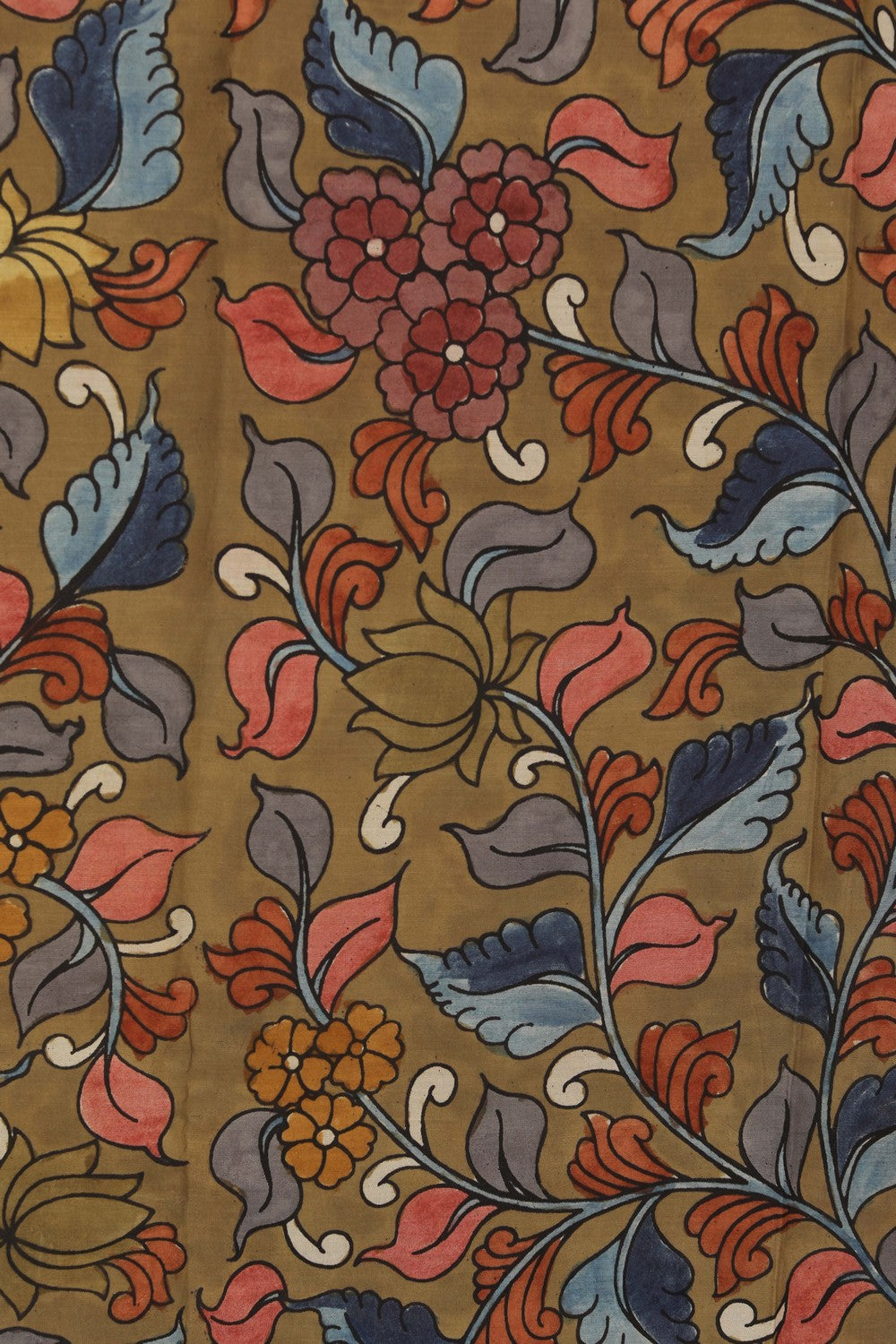 Image of Kalamkari Brown Saree