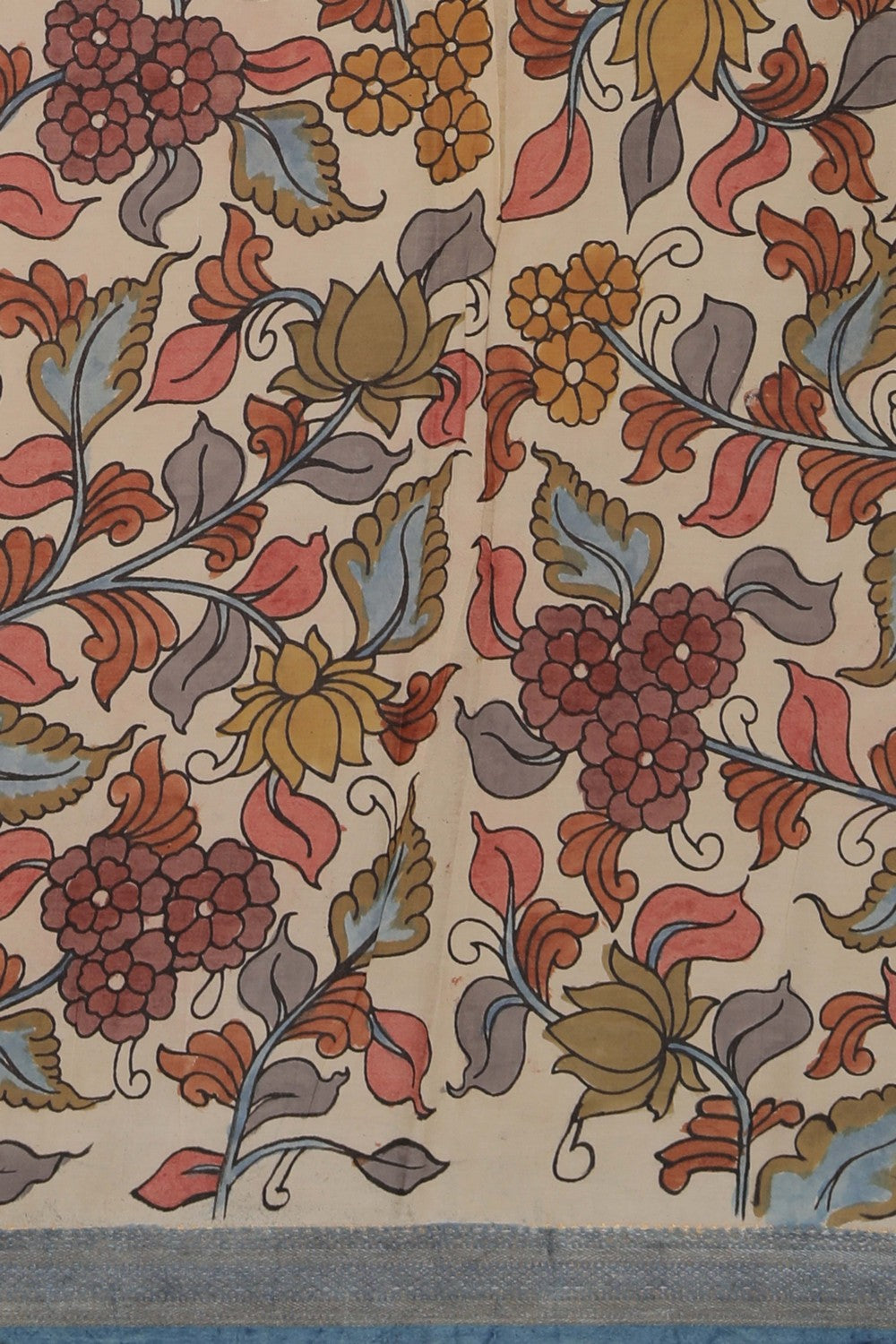 Image of Kalamkari Brown Saree