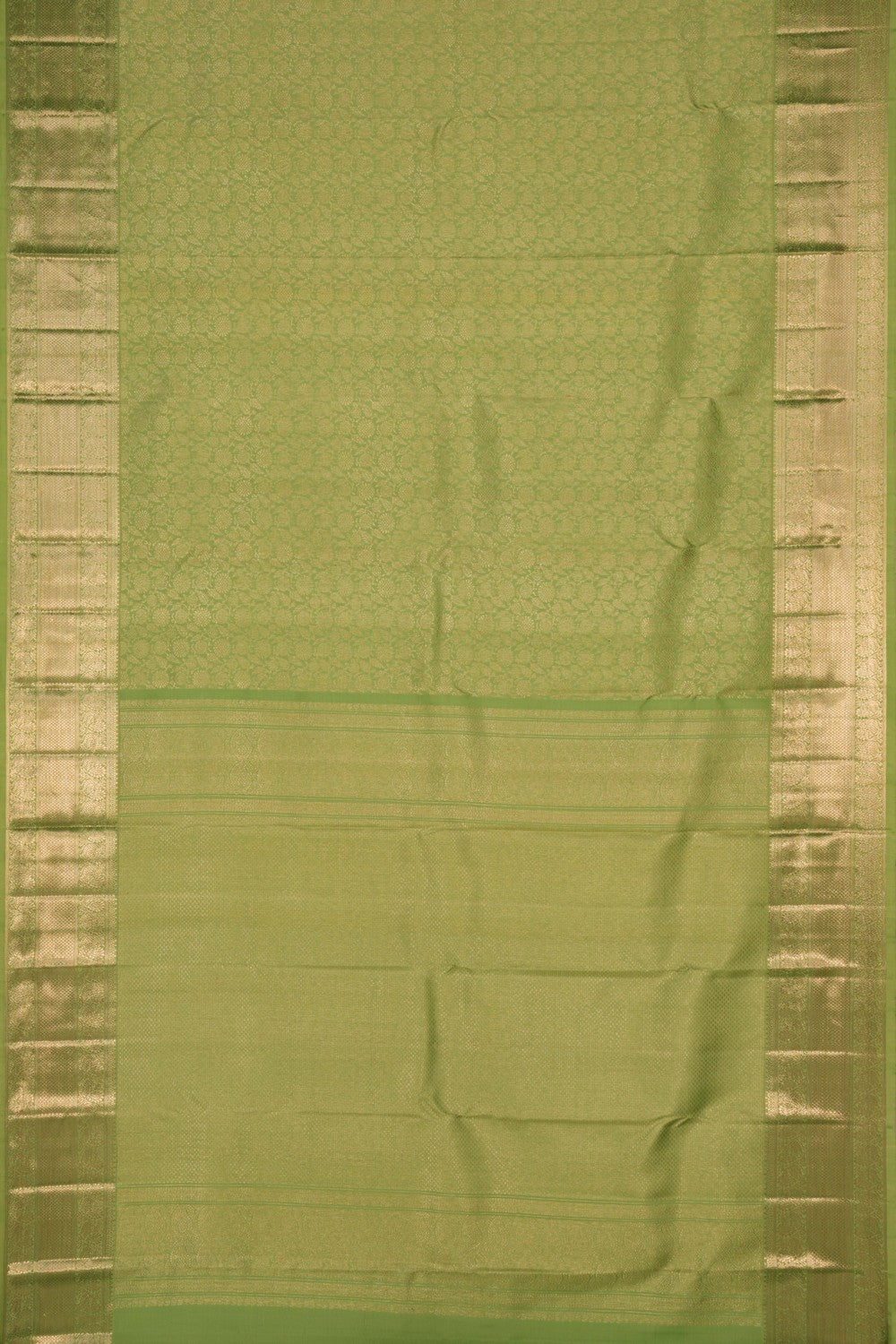 Kanchipattu Brocade Green Saree
