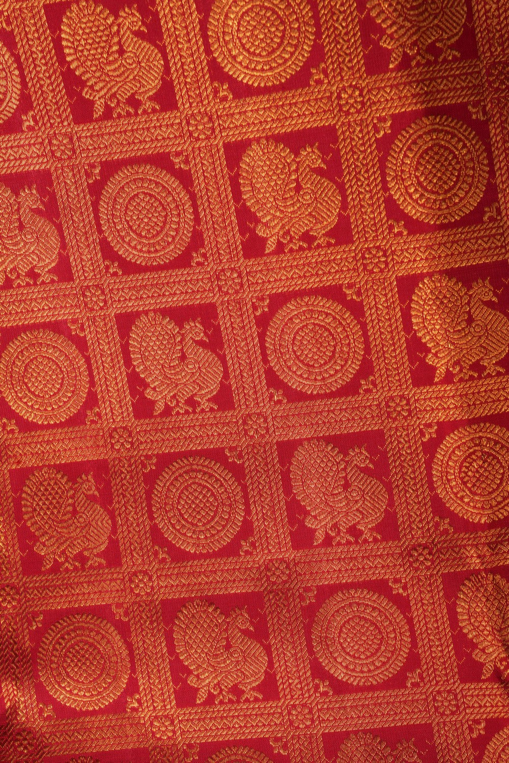 Kanchipattu Brocade Red Saree