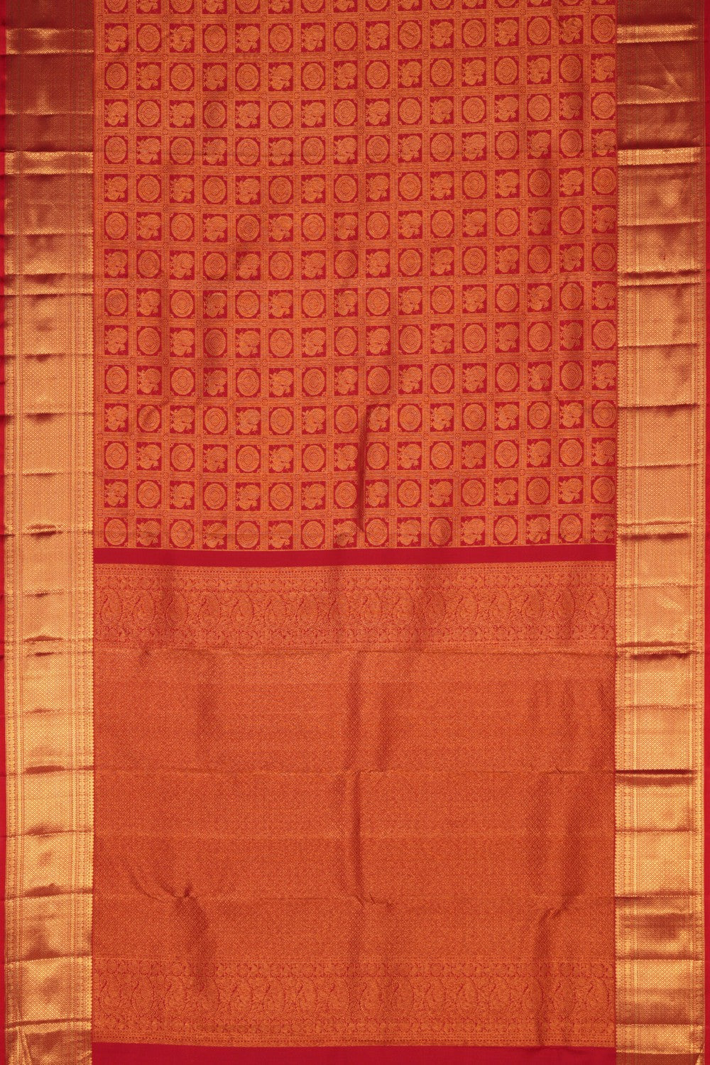 Kanchipattu Brocade Red Saree