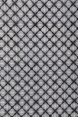 Image of Geometric Flower Printed Tussar Saree