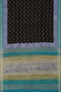 Image of Flower Printed Tussar Saree