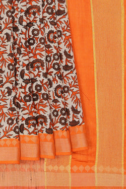 Image of Floral Printed Tussar Saree