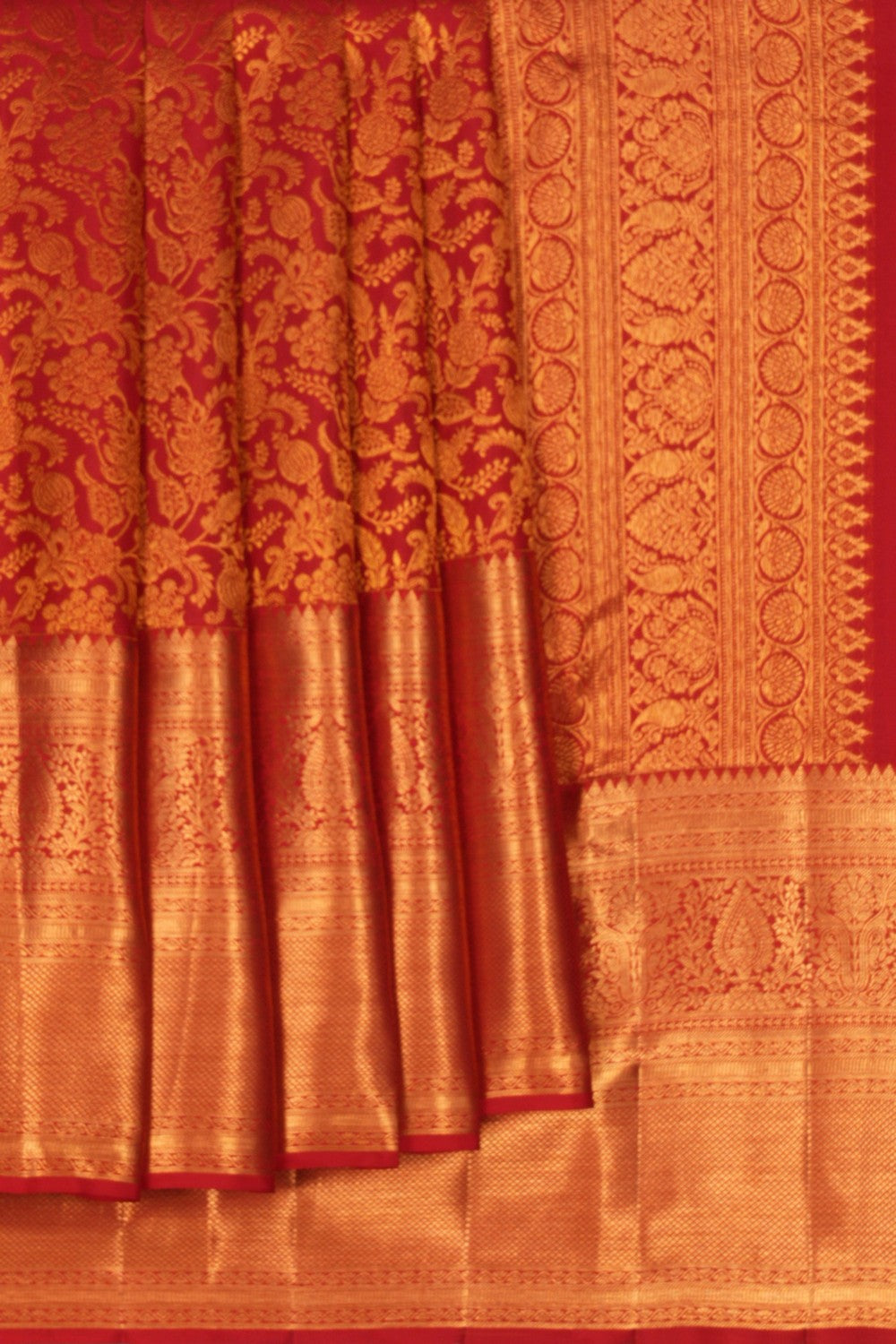 Kanchipattu Brocade Red Saree