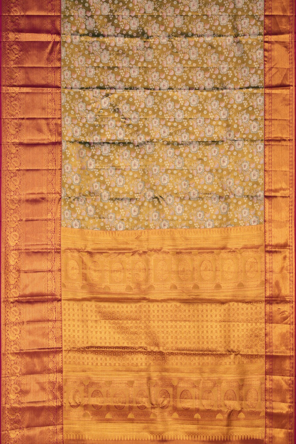 Image of Kanchipattu Brocade Green Saree