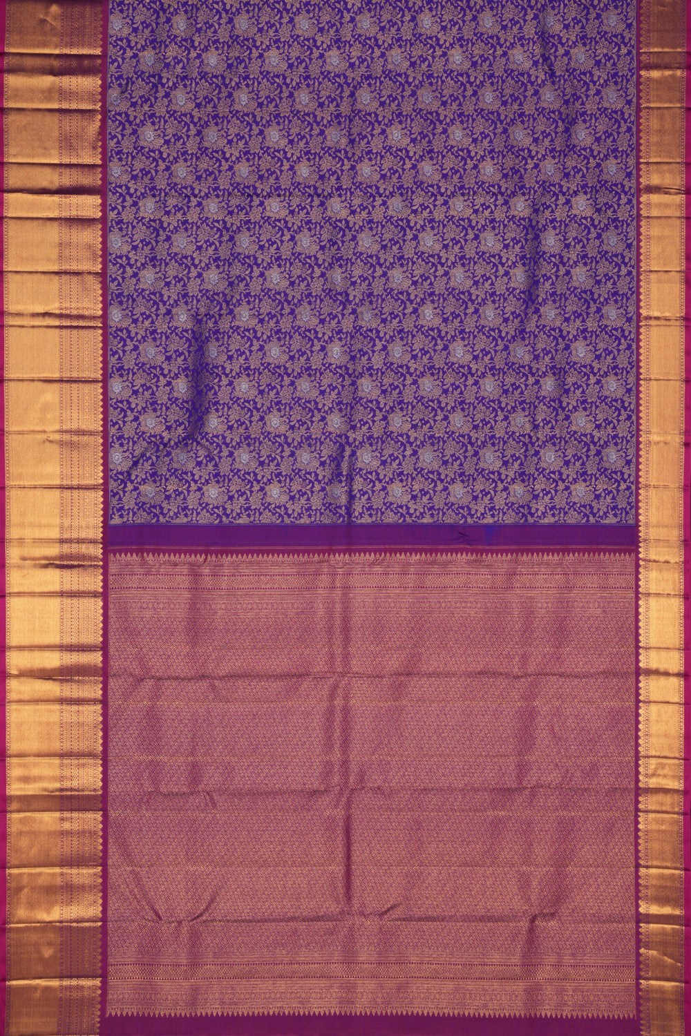 Kanchipuram Tissue Brocade Mauve Saree